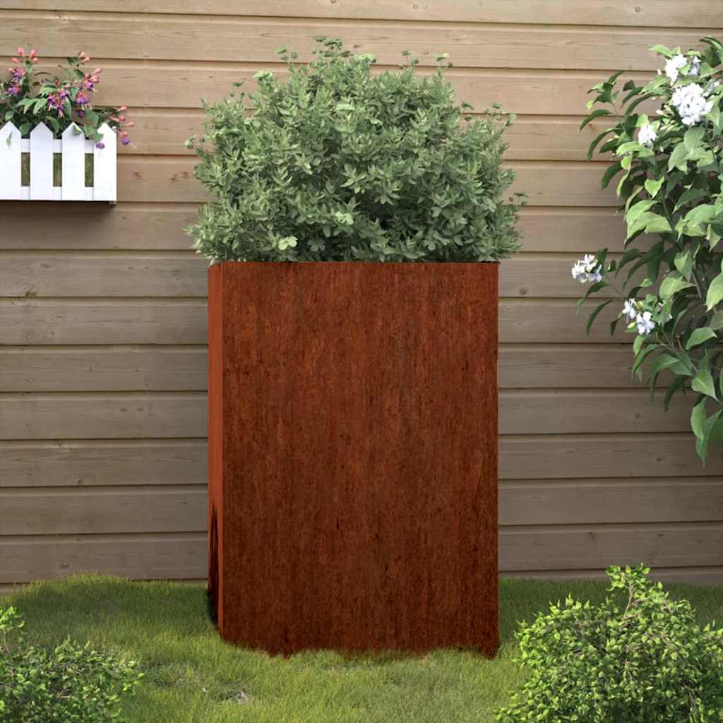 Jardinera De Acero Corten 52x48x75 Cm_1
