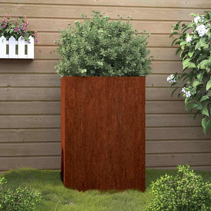 Jardinera De Acero Corten 52x48x75 Cm_1