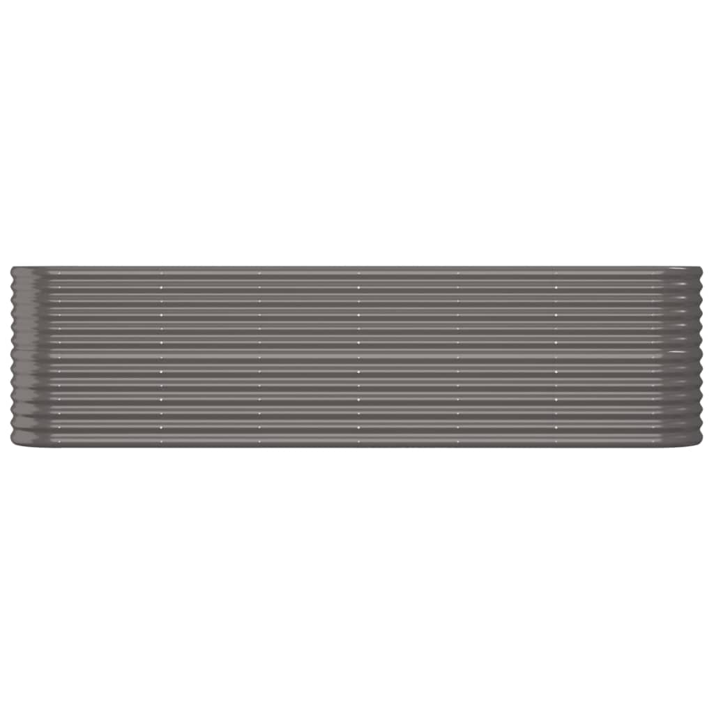 Jardinera Arriate Acero Galvanizado Gris 260x40x68 Cm_2