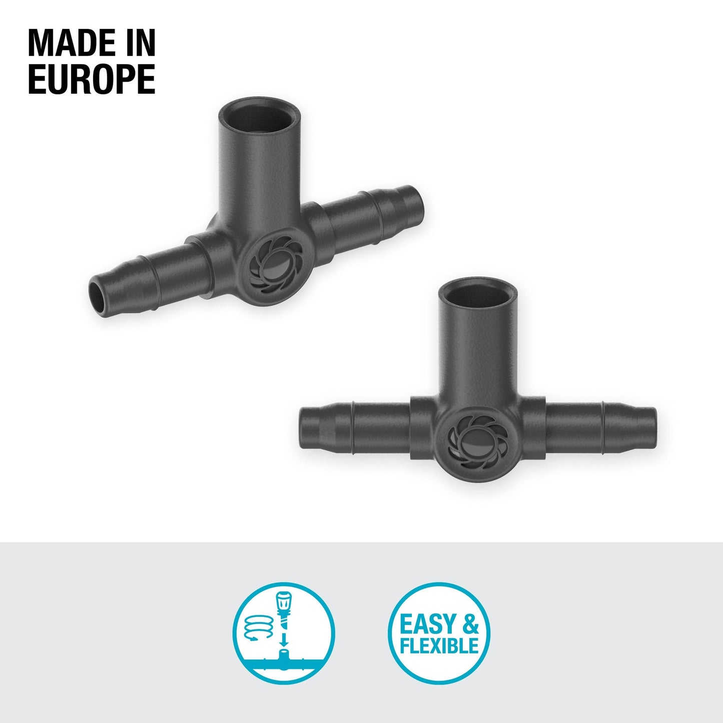 Peça em T para microaspersores Gardena Microdripsystem de 4,6 mm (3/16")