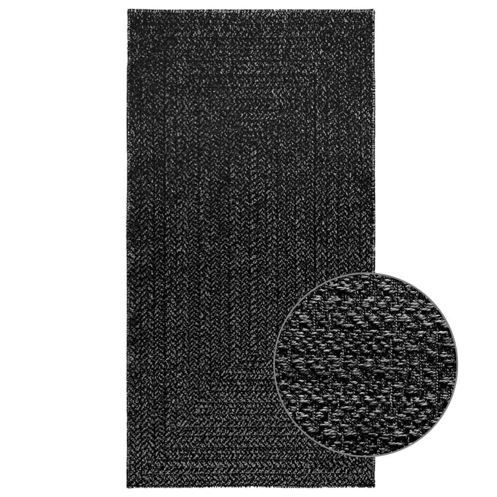 Vidaxl Alfombra Zizur Apariencia Yute Interior Exterior Antracita_0