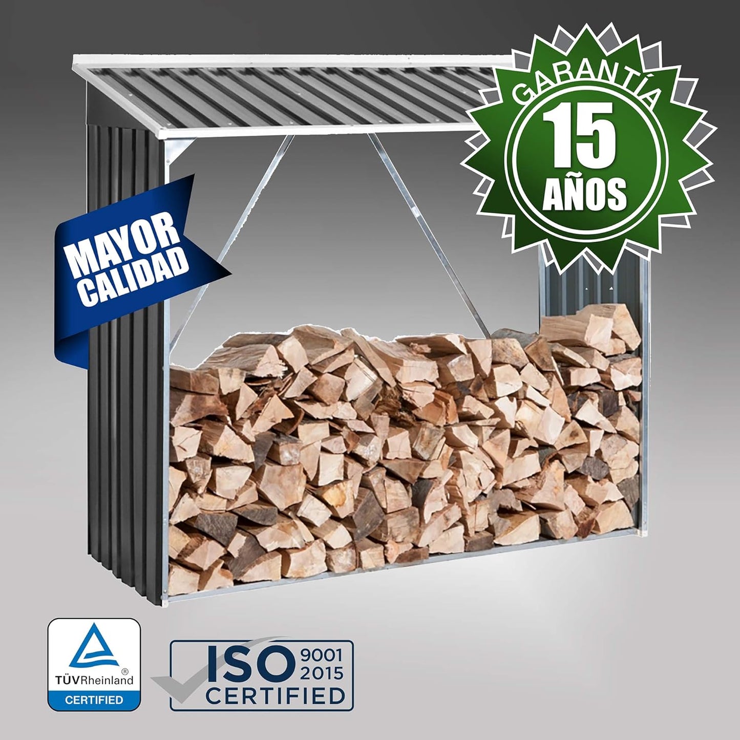 Duramax - Leñero Exterior 6x2  - Metal - Gris Antracita_4