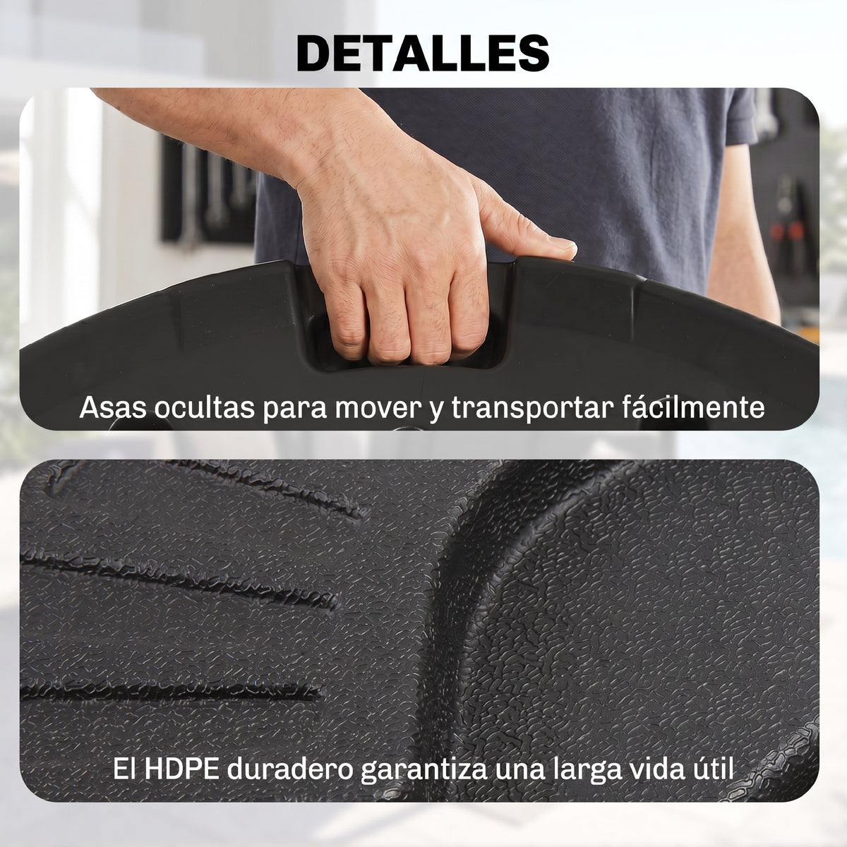 Outsunny Peso Para Base De Sombrilla De 4 Piezas Para Base Cruzada Negro_5