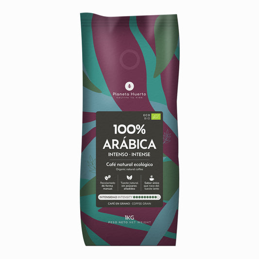 Café Eco Intenso 100% Arábica Planeta Huerto em Grão 1 Kg