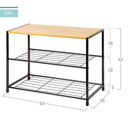 Max Home Zapatero Metálico 3 Niveles 63x30x43 Cm_3