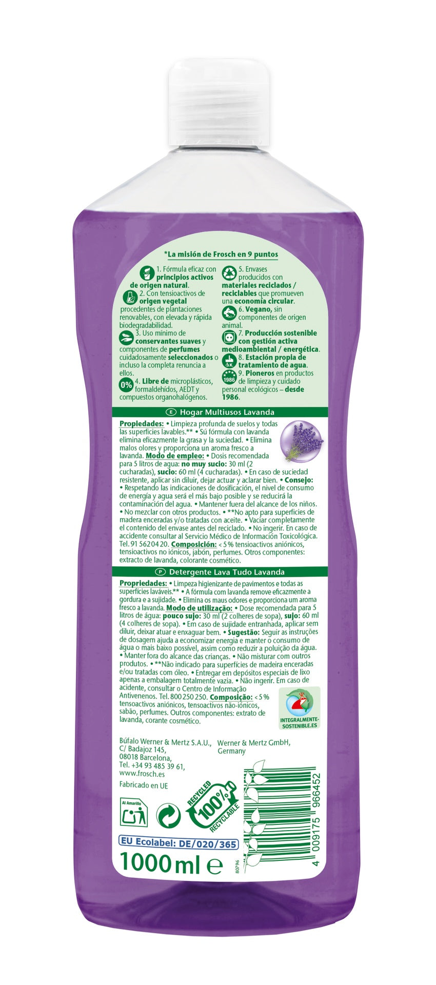 Frosch Lavanda Multiusos para Casa 1000 ml
