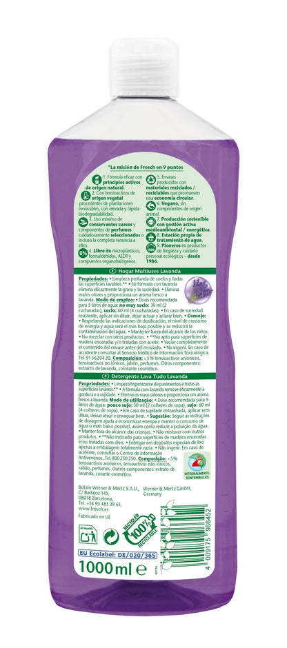 Frosch Lavanda Multiusos para Casa 1000 ml