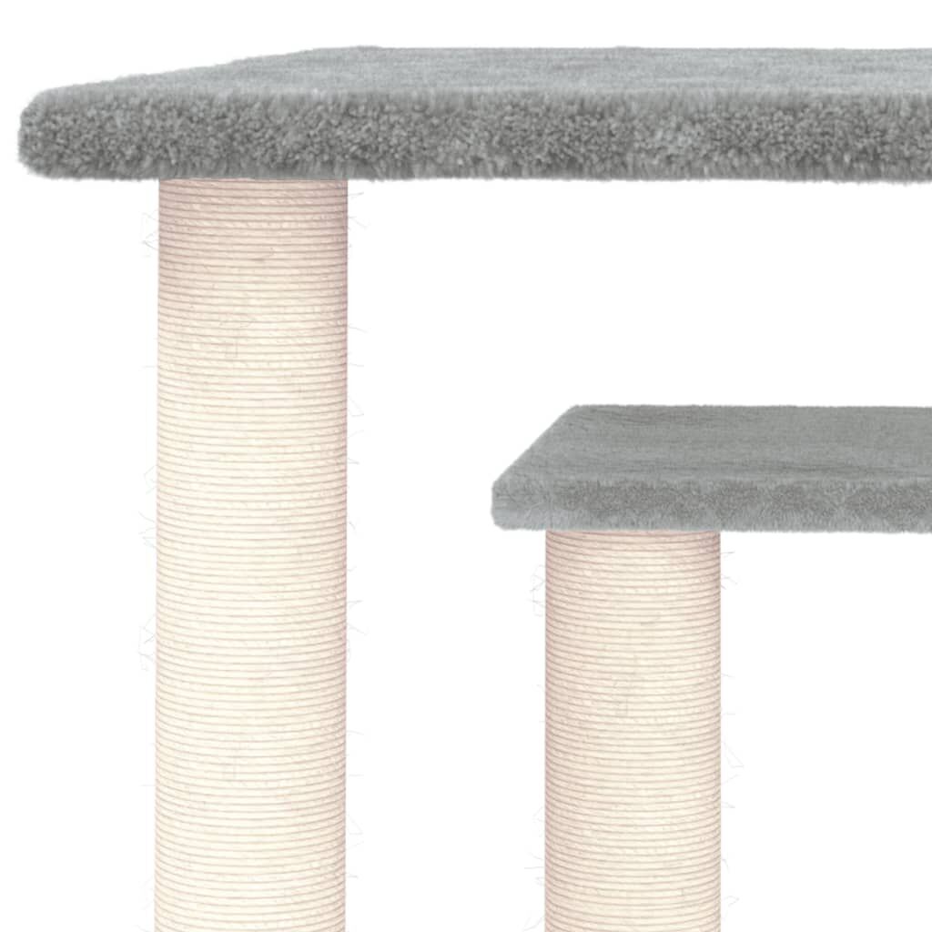 Vidaxl Postes Rascadores Para Gatos Con Plataformas Gris Claro 50 Cm_4