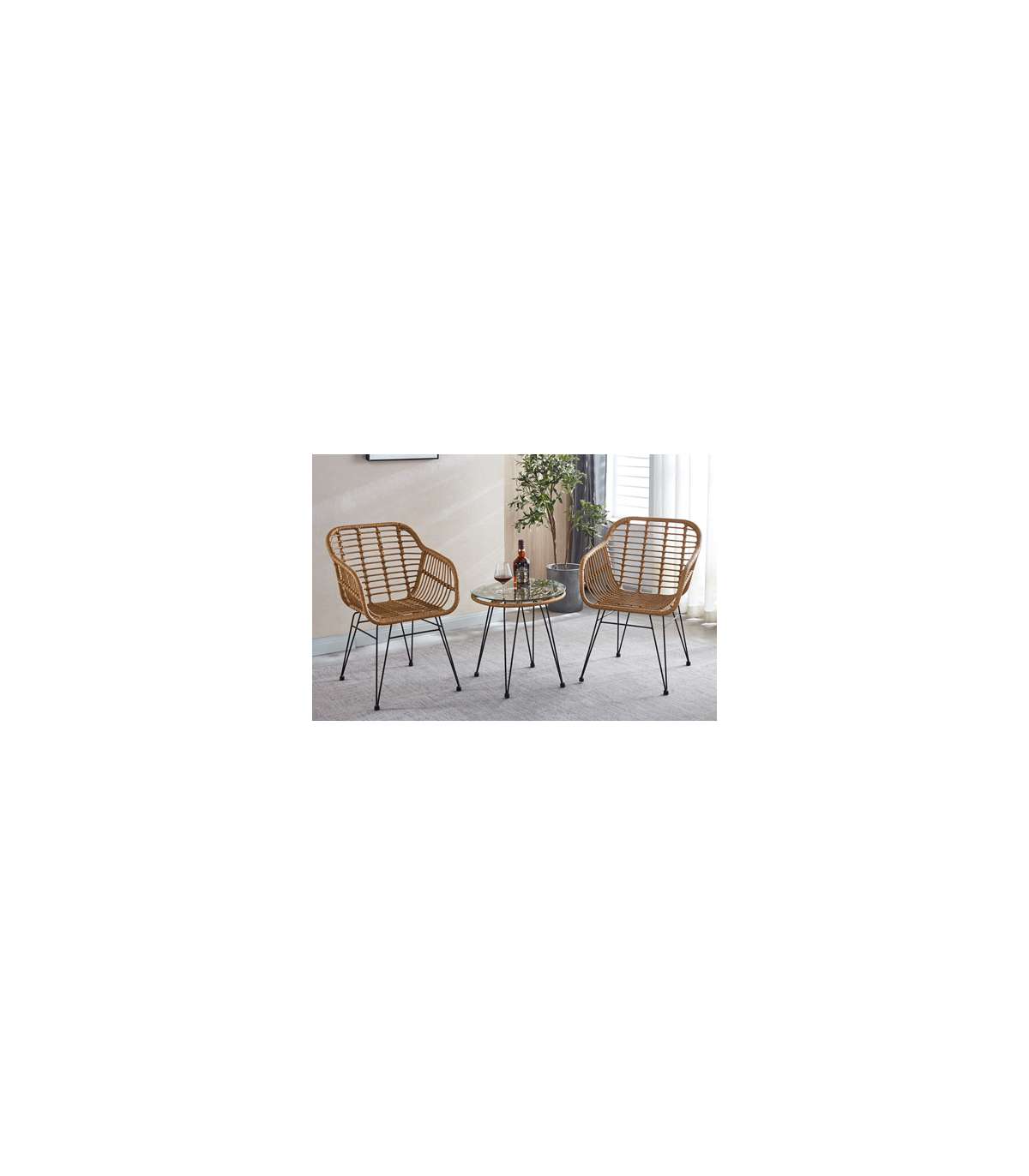 Pack De 2 Sillones Bombay Acabado Rattán Natural, 82cm(alto) 56cm(ancho) 61cm(fondo)_5