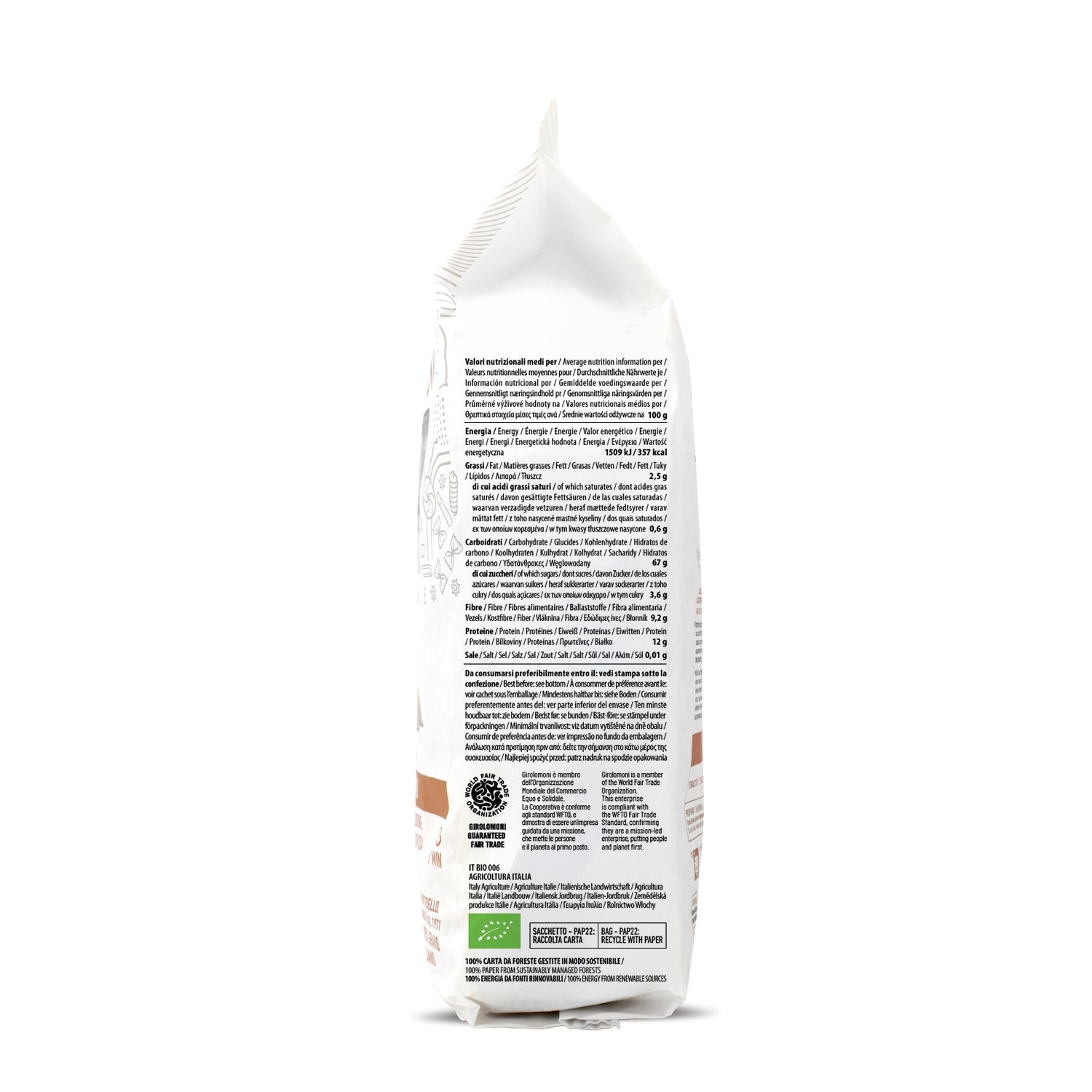 Fusilli integral bio Girolomoni 500g