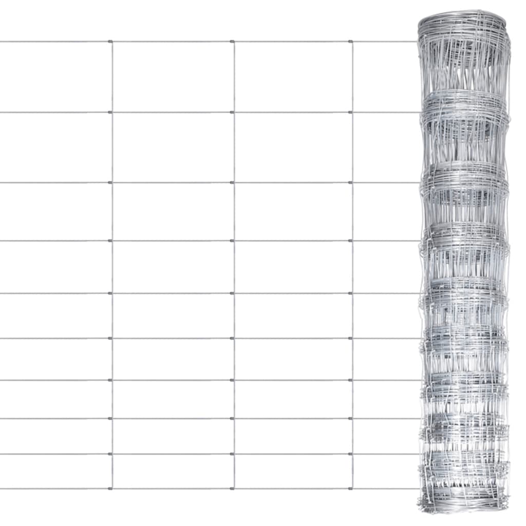 Valla De Jardín De Acero Galvanizado Plateado 50x1,2 M / Vetonek_0