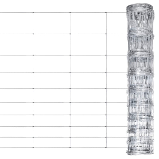 Valla De Jardín De Acero Galvanizado Plateado 50x1,2 M / Vetonek_0