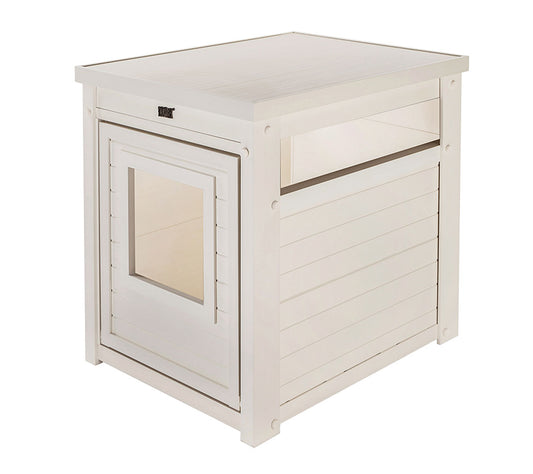 Arenero Para Gatos Cubierto Borneo - Fabricado En Ecoflex - Integra El Arenero En La Decoración De Tu Hogar, 58x44,6x70,2 Cm, 4 Colores (blanco)_0