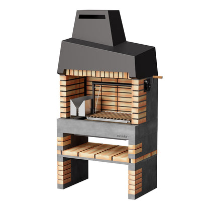 Cozinha exterior California Plus XL com churrasqueira, lava-loiça e fogão a gás Movelar