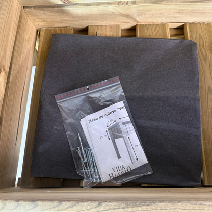 Mesa De Cultivo Nika  Madera Rectangular 100x50x74 Cm - Vidahuerto._3