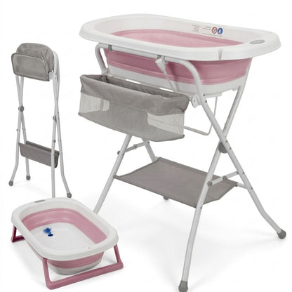 Bathby Bañera Plegable Para Bebé Con Soporte De Patas Antideslizantes (rosa)_0