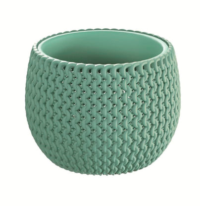Maceta Redonda Con Deposito Splofy Bowl De Plastico En Color Salvia 47,8 (largo) X 47,8 (ancho) X 30 (altura) Cm_1