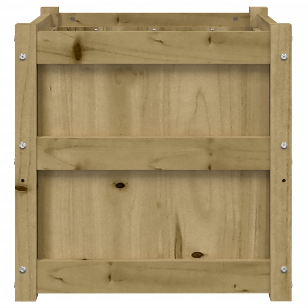 Jardinera Madera Maciza De Pino Impregnada 50x50x50 Cm_4