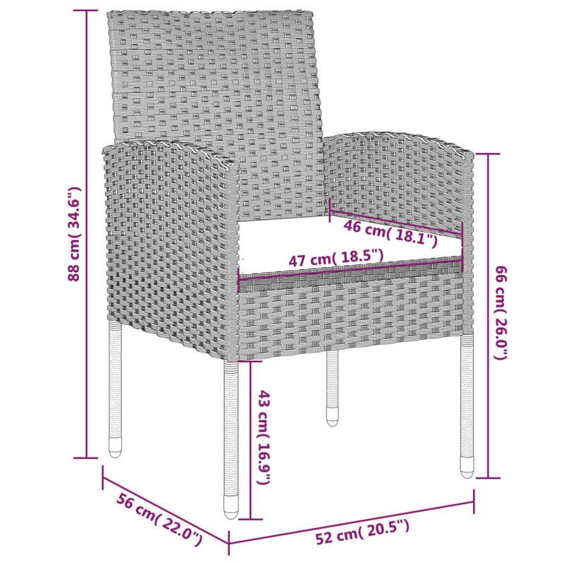 Vidaxl Juego De Comedor De Jardín 5 Piezas Gris Antracita_2