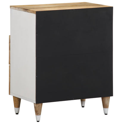 Mesita De Noche Madera Maciza De Mango 50x33x60 Cm_3