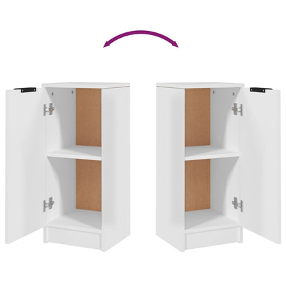 Aparadores 2 Uds Madera Contrachapada Blanco Brillo 30x30x70 Cm / Vetonek_4