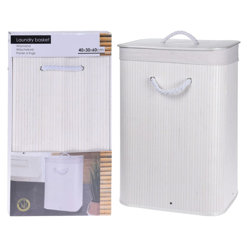 Bathroom Solutions Cesto Para La Colada Plegable Blanco_1
