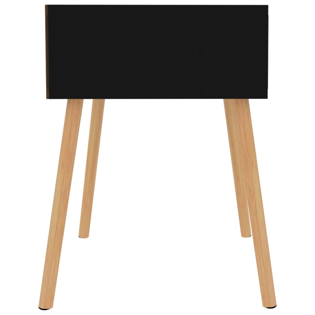 Mesita De Noche Madera De Ingeniería Negra 40x40x56 Cm_2