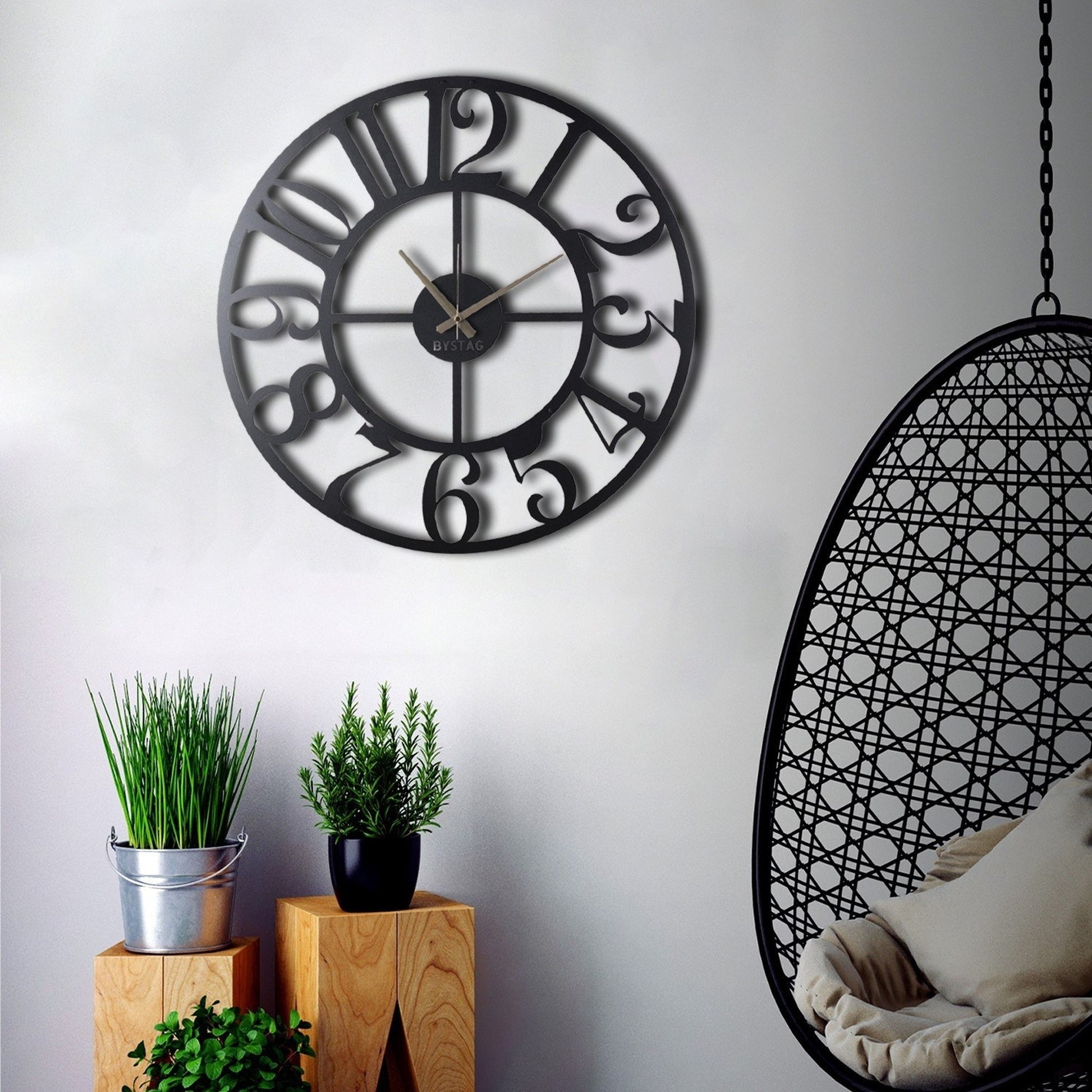 Reloj De Pared Metal Estilo Sencillo 50x50_2