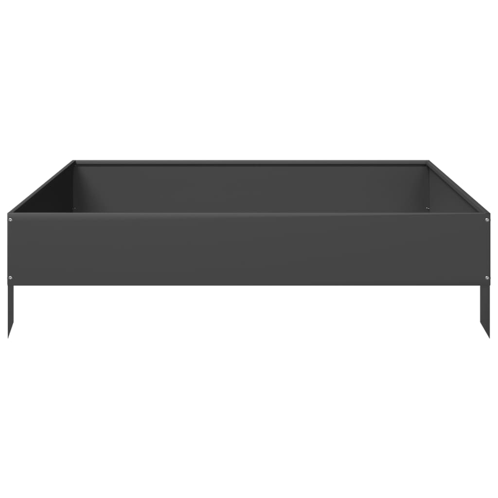 Arriate De Acero Negro 100x100x26 Cm_3