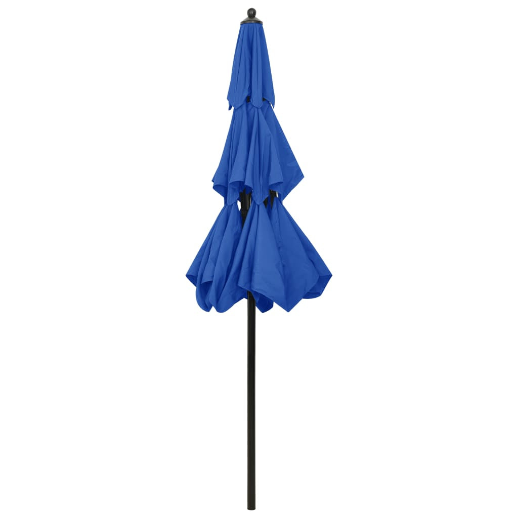 Vidaxl Sombrilla Jardín 3 Niveles Palo De Aluminio Azul Celeste 2,5 M_3