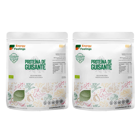 Embalagem de 2x Proteína de Ervilha Biológica, Energy Feelings, 1 Kg