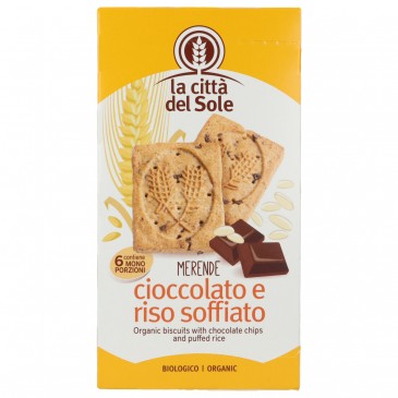 Bolachas de chocolate e arroz tufado, La Città del Sole, 215 g