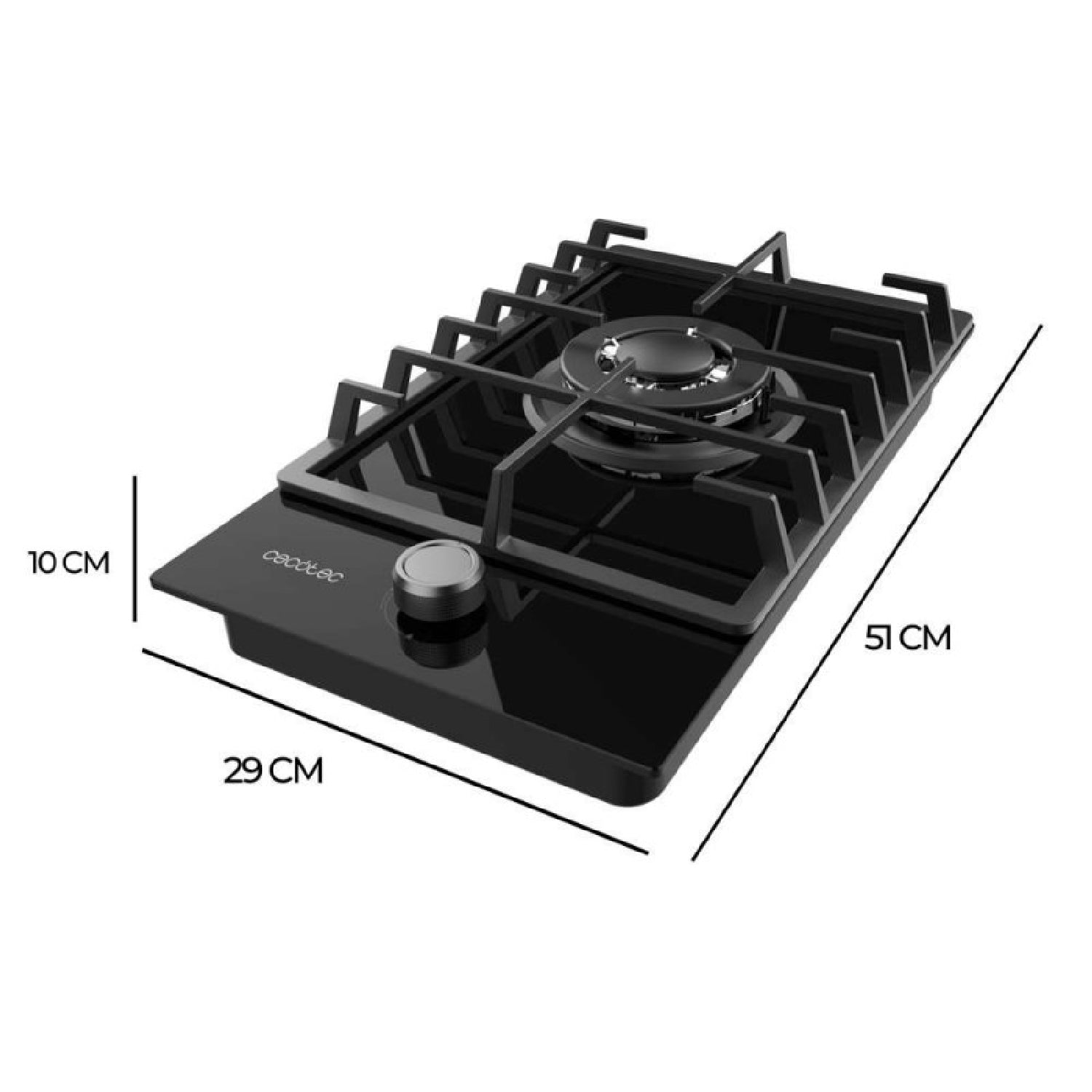 Cecotec Placa De Gas Bolero Squad G 1200f Glass Black_3
