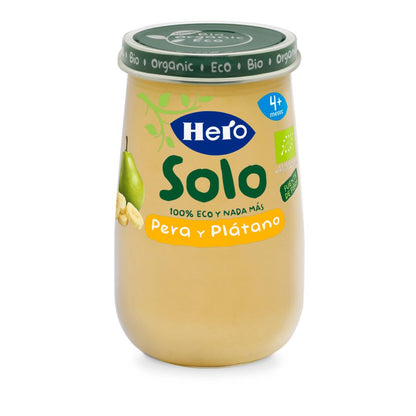 Pote de Pêra e Banana Biológica 190 g - Hero Solo