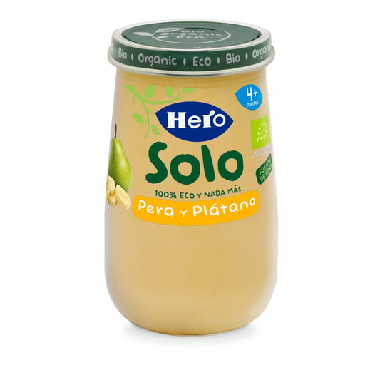 Pote de Pêra e Banana Biológica 190 g - Hero Solo