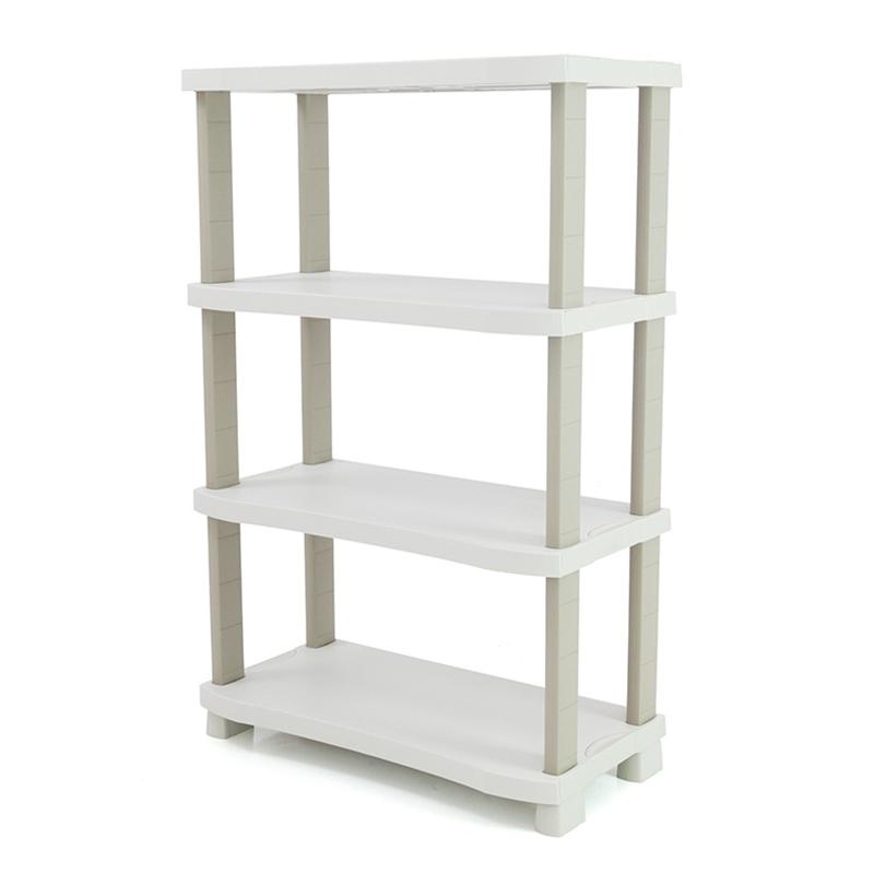 Estante de 90 cm com 4 prateleiras Space Saver Plastiken Bege