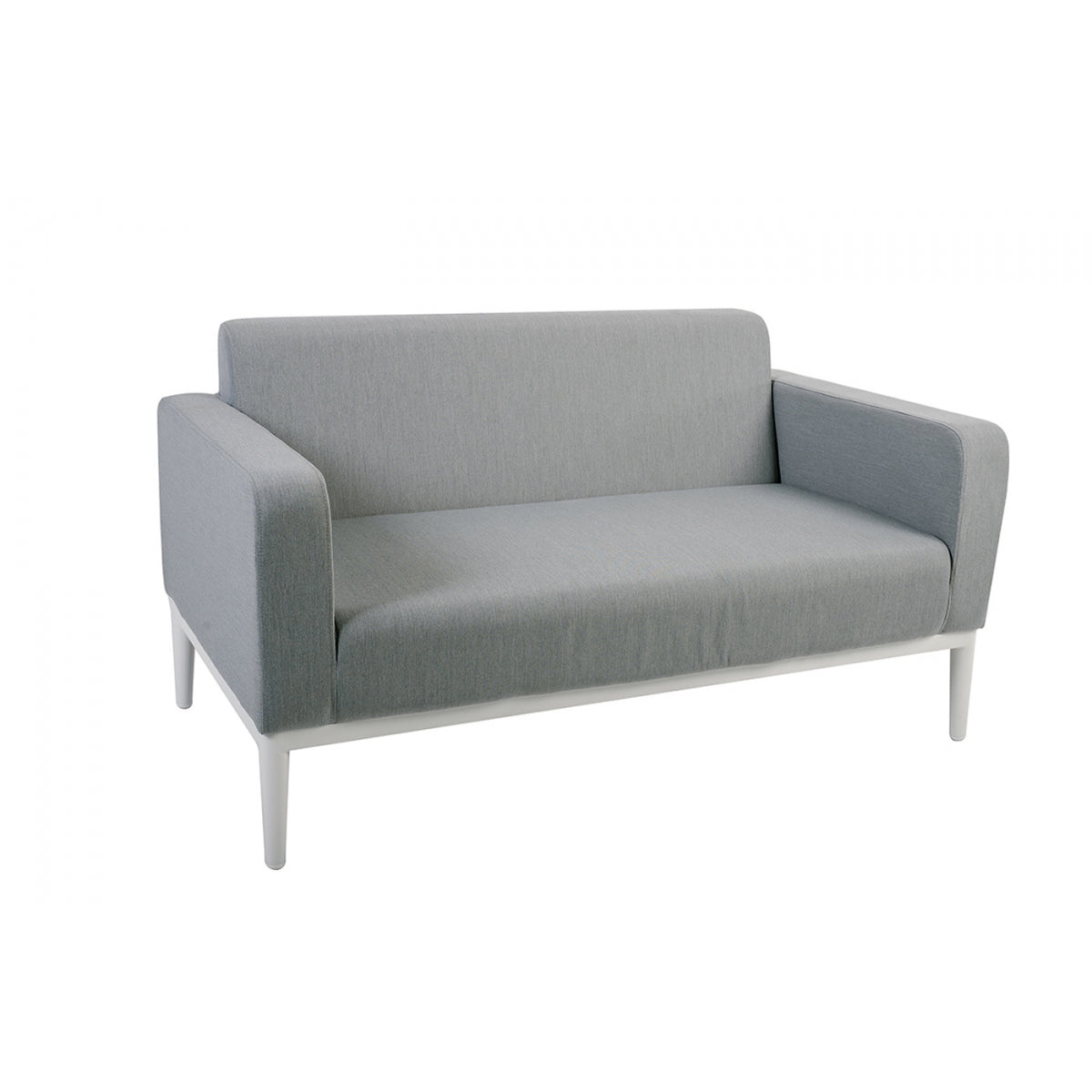 Mobiliario De Jardín Para 4 Personas Viena Tela Hidrófuga Y Aluminio Gris 1 Banco + 2 Sillones + 1 Mesa - Mobiliario De Jardín_1