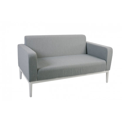 Mobiliario De Jardín Para 4 Personas Viena Tela Hidrófuga Y Aluminio Gris 1 Banco + 2 Sillones + 1 Mesa - Mobiliario De Jardín_1