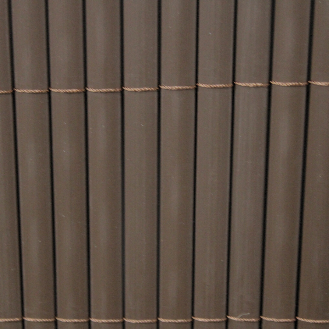 Cañizo Pvc Doble Cara| 1,5x3 M| Color Marron| Lamas 11 Mm| Composición 100% Pvc| Bridas Sujeción Incluidas_3