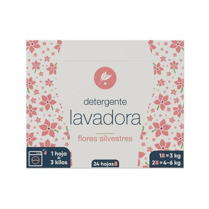 Detergente para máquina de lavar roupa Neletab Wildflower Sheet 24 unid.