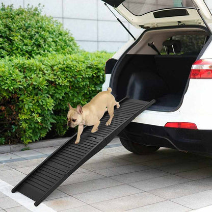 Rampa Plegable Para Perros Plástico Negro 153x40x12,5 Cm_1