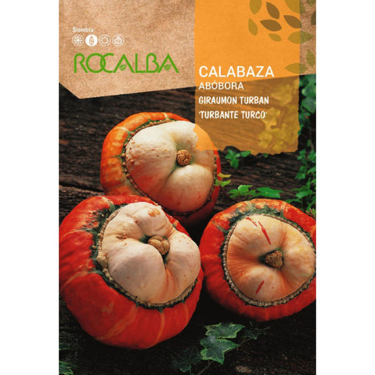 Sementes de abóbora Giraumont Turban "Turbante Turco"