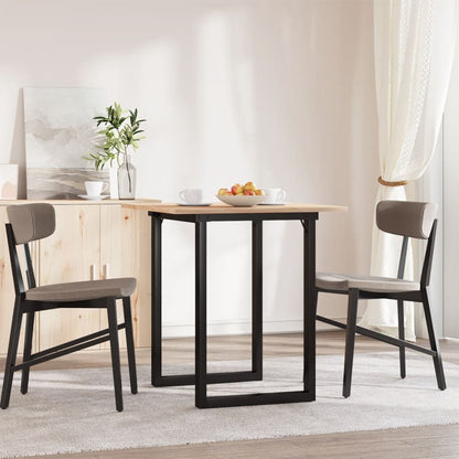 Mesa De Comedor Marco O Madera Maciza Pino Y Acero 70x70x75 Cm_1