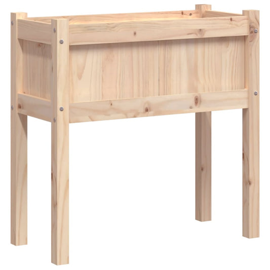 Jardinera Con Patas Madera Maciza De Pino 70x31x70 Cm_0