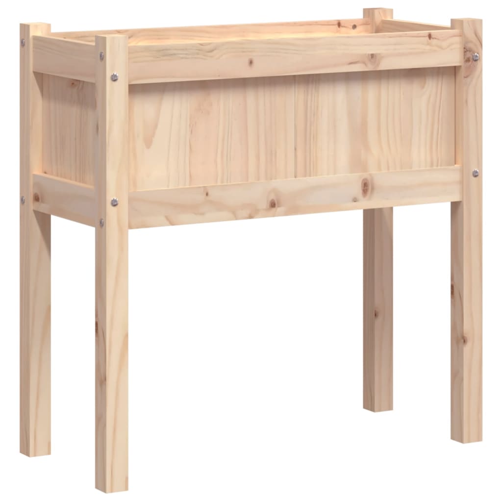 Jardinera Con Patas Madera Maciza De Pino 70x31x70 Cm_0