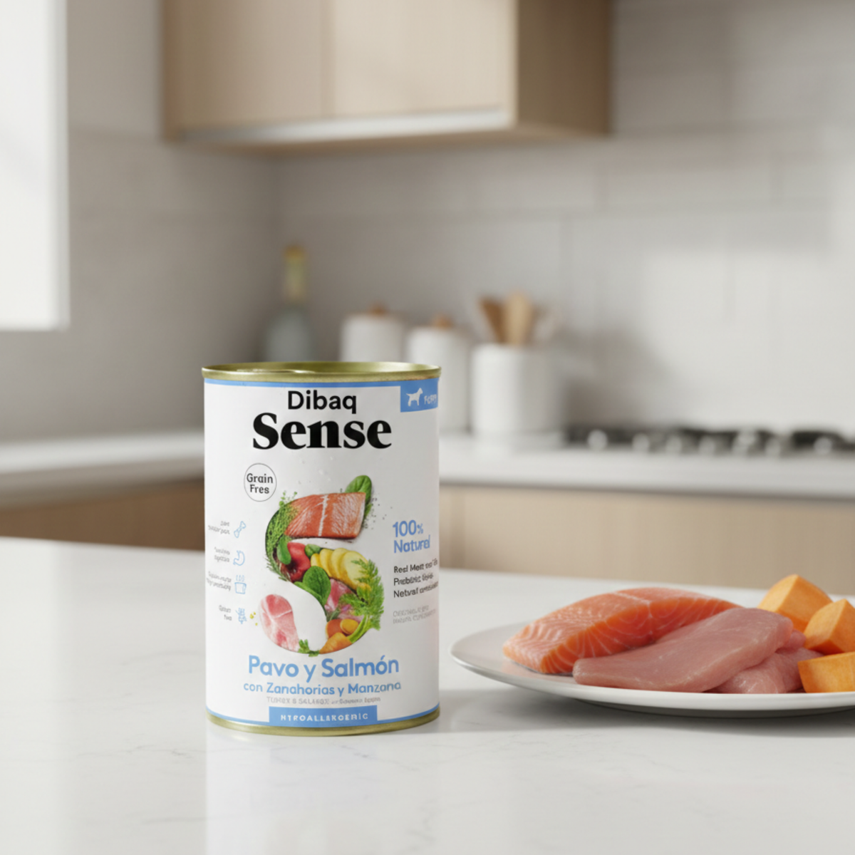 Dibaq Sense Lata Salmón Y Pavo Cachorros 380 G_3