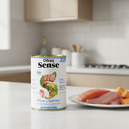 Dibaq Sense Lata Salmón Y Pavo Cachorros 380 G_3