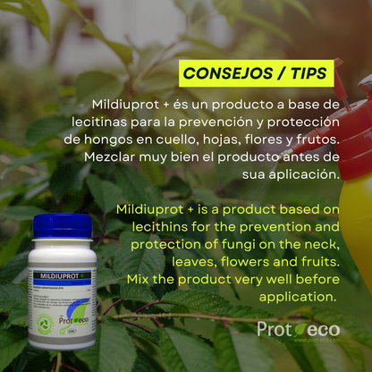 Tratamiento Ecológico Contra Mildiu En Plantas Mildiuprot Prot-eco (100 Ml)+ pipeta dosificadora de 5 ml gratis_2