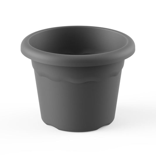 Vaso redondo terra cor antracite D 30 x 22 cm