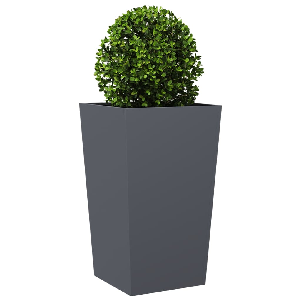 Jardineras 2 Uds Acero Gris Antracita 45x45x75 Cm_3